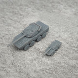 5PCS ZTL-11 Wheeled Assault Vehicle Length 28.9mm/14.4mm 1/350 1/700 Scale Armored Model Car Resin Assembly Toys Display Parts