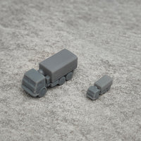 5PCS Kamaz-5350 Model Truck 1/350 1/700 Length 20.4mm/10.2mm Resin Model Transport Vehicle 3D Printing Toys Display Parts