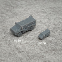 5PCS Bushmaster Mine Resistant Ambush Protected Vehicle 1/350 1/700 Scale Resin Model Armored Tank for DIY Hobby Toys Collection