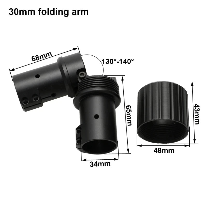 1PCS Aluminum Alloy Horizontal Folding Arm 30mm 35mm 40mm Carbon Tube Fold Joint Connector for RC Plant Protection Drone