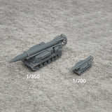 5PCS 8U218 Scud Missile Launch Vehicle 1/350 1/700 Scale Resin Assembly Model Tracked Combat Tank with Length 17.7mm/35.4mm