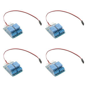 4PCS Model Airplane PWM Relay Switch Module Maximum 10A Current Power-on Protection Function Support 5V-12V Receiver for FPV RC Drone