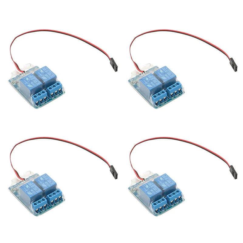 4PCS Model Airplane PWM Relay Switch Module Maximum 10A Current Power-on Protection Function Support 5V-12V Receiver for FPV RC Drone