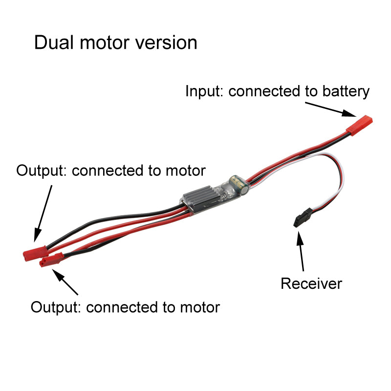 1PCS 30A Unidirectional Brushed ESC Input 2-6S 5-25.2V Electronic Speed Controller Module for RC Boat Model Toys Airplane 370 380 390 540 550 Large Current Motor