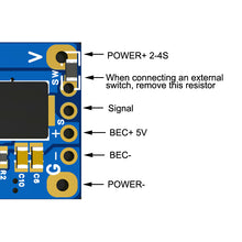 Load image into Gallery viewer, 1PCS Racing Drift RWD RC Car 25x12x5mm Ultra-mini Size Speed Controller Module Board 2-4S 30A AM32 ESC Support PWM/DSHOT Signal
