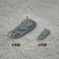 5PCS M1150 Tank Assault Breacher Vehicle Resin Model Tanks 1/350 1/700 Scale Resin ABV Military Toys Length 36.2mm/18.1mm