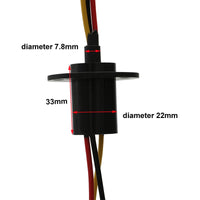 1PCS 3CH 20A Large Current Collector Conductive Slipring High Power Slip Ring with Flange 360 degree Rotation Joint Connector Ring