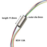 1PCS Dia 6mm Micro Mini Conductive Slipring 4CH/8CH 1.5A Current Electric Collector Ring Joint for RC Drone Anchor Fish Robot