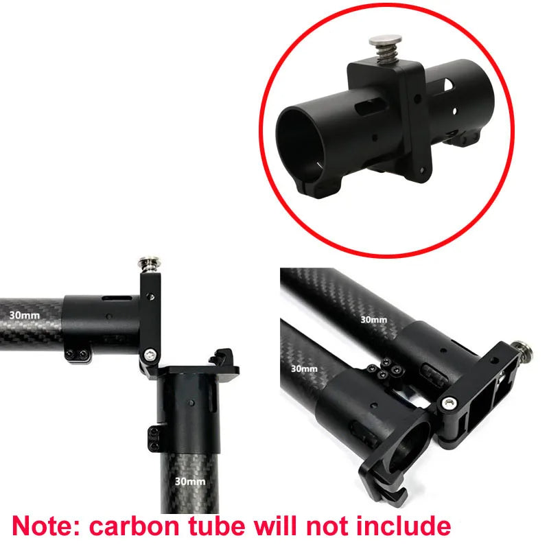 4PCS RC Multi-rotor Airplane 20mm 25mm 30mm Carbon Tube Fold Connector Aluminum Alloy CNC Folding Arm