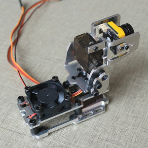 1Set DJI O3 Camera Dual Axle Gimbal Bracket with Cooling Fan 4.8-5V 9G Servo Pan/Tilt Mount Stand for FPV Drone Head Tracker