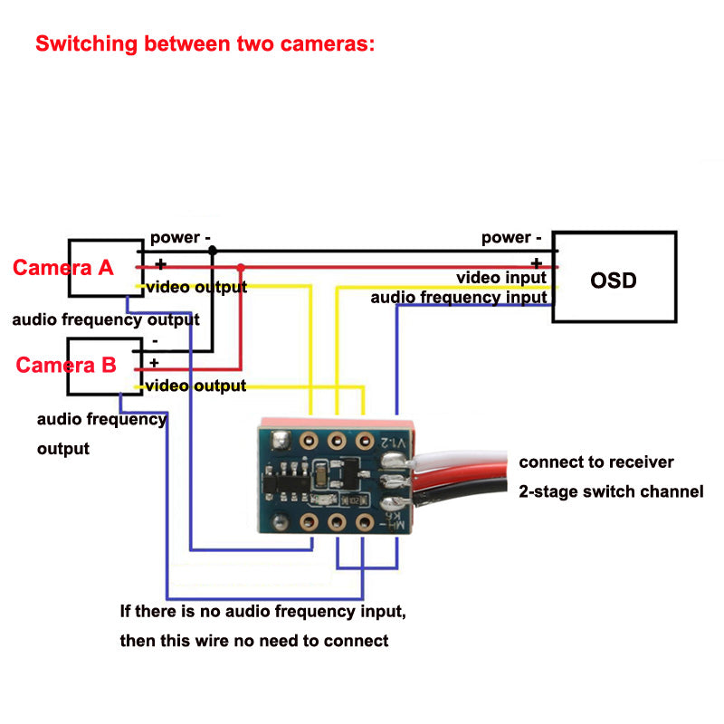 4PCS Max Current 1A DPDT Relay PWM Switch Support 5V Receiver Electronic On-off Module fo Remote Control Drone Model Light Controller