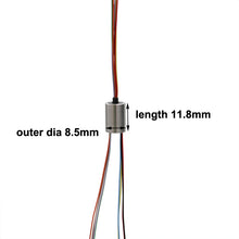 Load image into Gallery viewer, 1PCS Outer Dia 8.5mm/9.5mm/10.5mm Micro Mini Metal Conductive Slipring for RC Drone Gimbal Anchor Fish Rotary Connecting Joint Slip Ring
