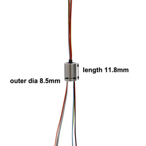 1PCS Outer Dia 8.5mm/9.5mm/10.5mm Micro Mini Metal Conductive Slipring for RC Drone Gimbal Anchor Fish Rotary Connecting Joint Slip Ring