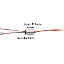 Load image into Gallery viewer, 1PCS Outer Dia 8.5mm/9.5mm/10.5mm Micro Mini Metal Conductive Slipring for RC Drone Gimbal Anchor Fish Rotary Connecting Joint Slip Ring
