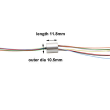 Load image into Gallery viewer, 1PCS Outer Dia 8.5mm/9.5mm/10.5mm Micro Mini Metal Conductive Slipring for RC Drone Gimbal Anchor Fish Rotary Connecting Joint Slip Ring
