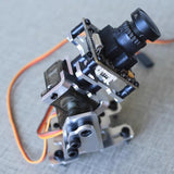 1Set RC Aerial Photography Camera Gimbal Bracket with 4.8-5V Servo FPV Head Tracker Dual Axle PTZ Holder for Programmable Robot