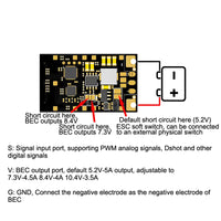 2-8S 65A AM32 ESC 32-bit Brushless Electronic Speed Controller 5.2V5A BEC w 14AWG Power Cable