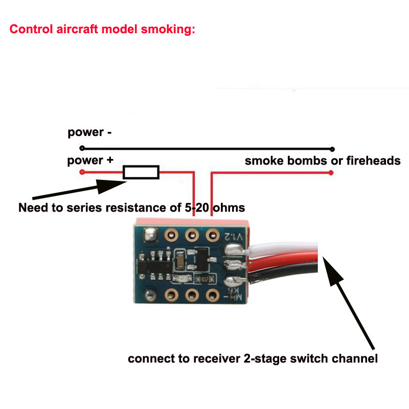 4PCS Max Current 1A DPDT Relay PWM Switch Support 5V Receiver Electronic On-off Module fo Remote Control Drone Model Light Controller