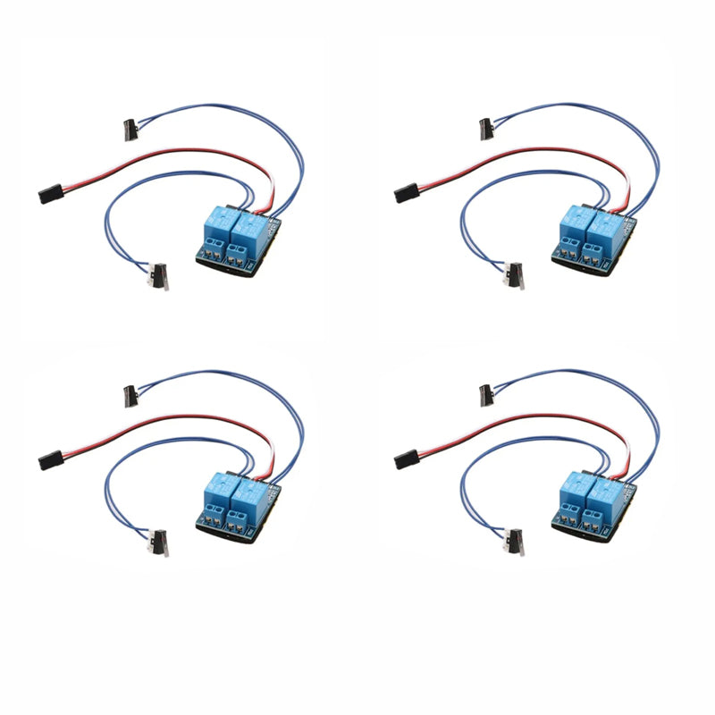 4PCS Brushed Motor Forward Reverse Rotation Controller Relay Module Dual-way Stopper Limit Switch for RC Aircraft 5-12V Receiver