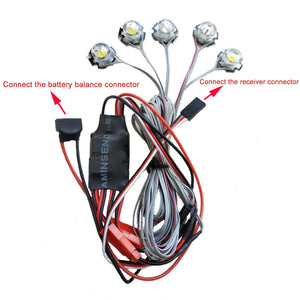 5S Remote Control Airplane Flashing Light 5W Bright LED Strobe For RC Plane Fixed Wing