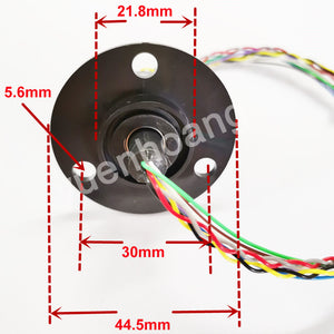 Slip Ring 10 Channel 2A 22mm 300RPM Conductive Joint