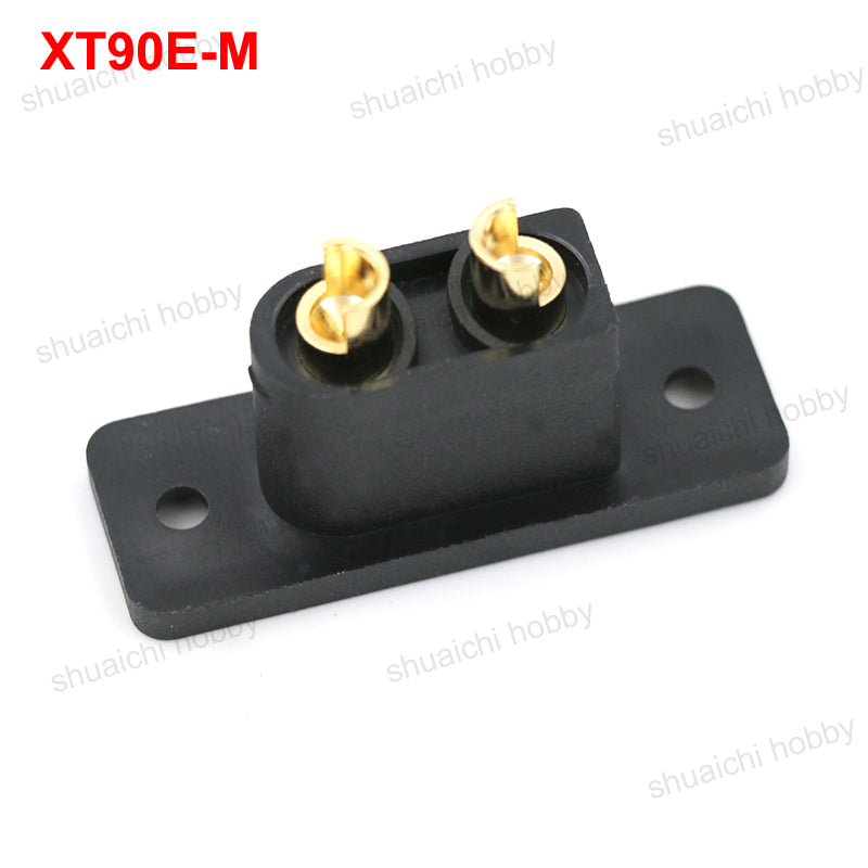 10PCS Amass XT90E-M Male Connector Plug with Fixing Hole