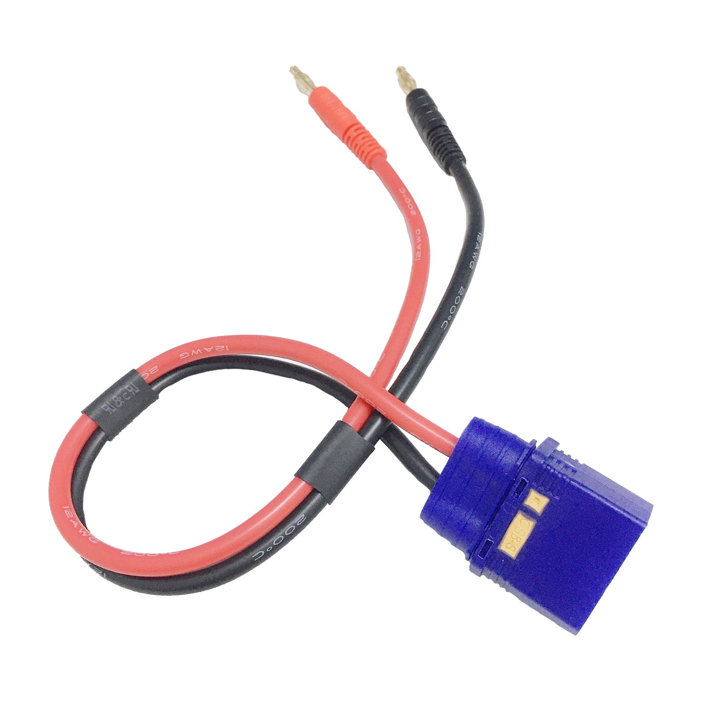 1PCS Blue QS8-S Male to 4.0mm Bullet Banana Connector with 12AWG Silicone Wire for RC Drone Parts