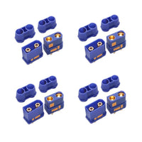 4Pairs Blue EC8 QS8-S Anti-Spark Large Current 110A Male Female 8mm Banana Connectors for RC Battery ESC Plane Drone Cars