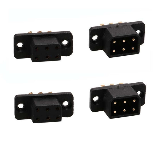 2Pairs 6Pin Servo Connector Female Male For VTOL Landing Gear Navigation Light RC Plane Fixed Wing Turbojet