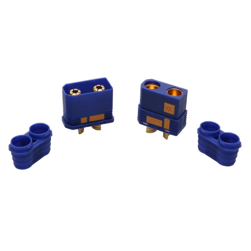 4Pairs Blue EC8 QS8-S Anti-Spark Large Current 110A Male Female 8mm Banana Connectors for RC Battery ESC Plane Drone Cars