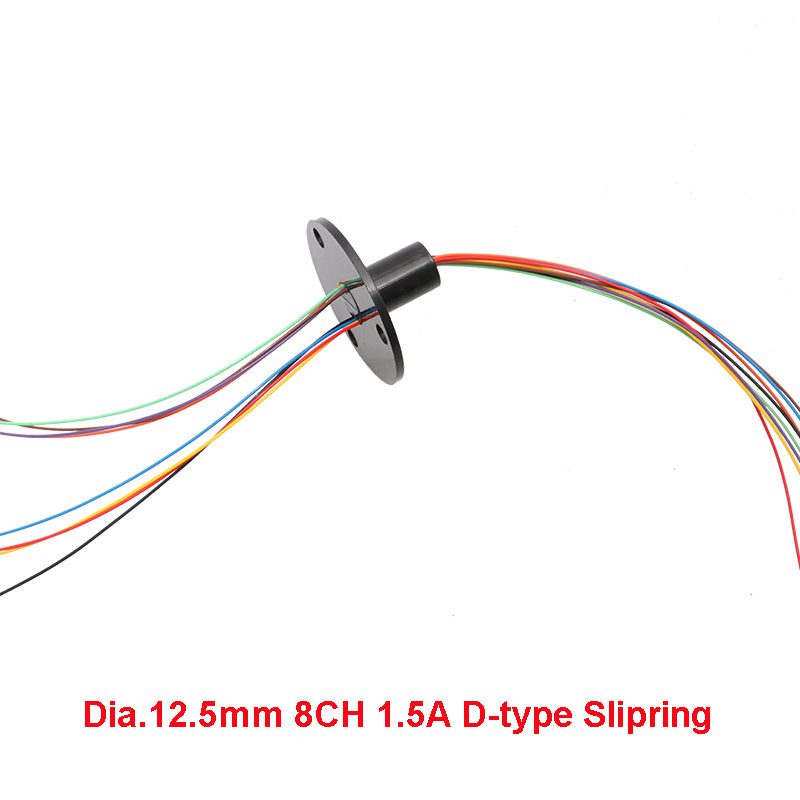 2PCs Slip Ring SRM-12-08D 12.5mm 8CH/8 Wires 1.5A